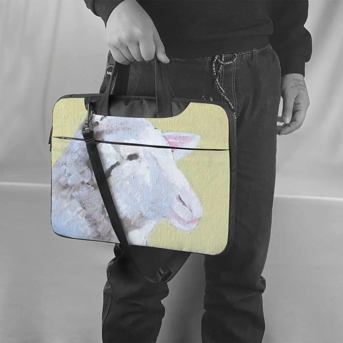 

Lamb Laptop Bag Case Soft Bike Computer Bag With Handle Carry Laptop Pouch
