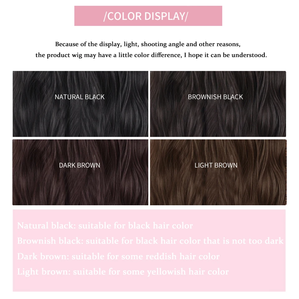 

WTB 3 pieces Long Straight Synthetic Clip in Hair Extensions Seamless Invisible Extend High Temperature Fiber Straight Hairpiece