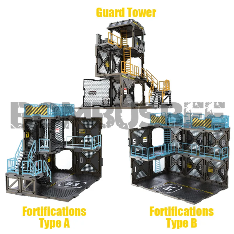 

【In Stock】FreshRetro FR Scene Guard Tower & Fortification In Box SIB 3D Diorama Building Set Feely Customize DIY Multiple Modify