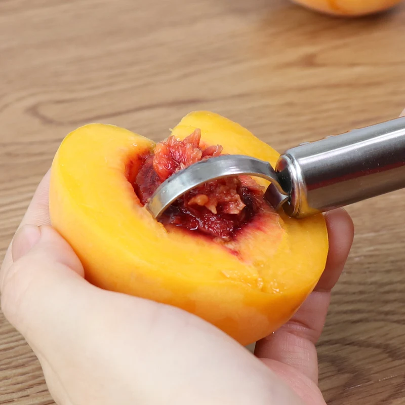 Yellow peach core remover household hand tool cutter stainless steel fruit pitter | Дом и сад