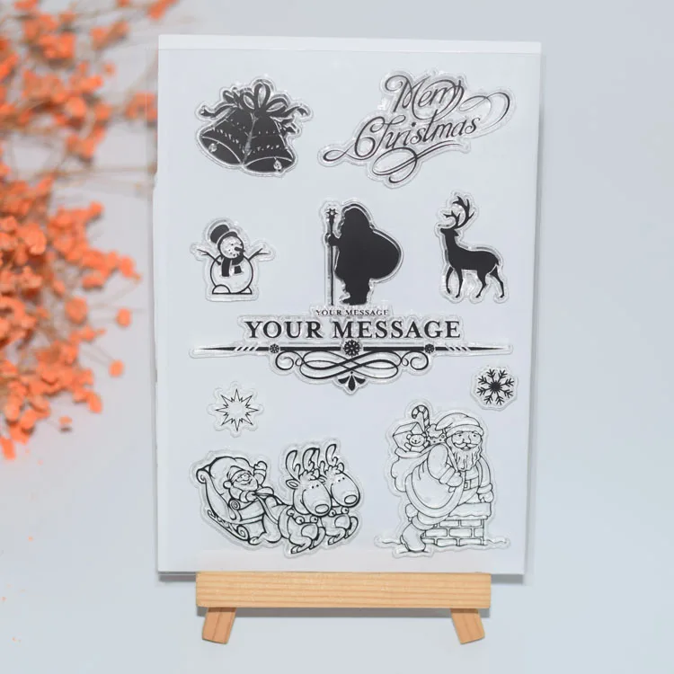 Рождественский прозрачный силиконовый штамп/печать для фотоальбома|Штампики| |