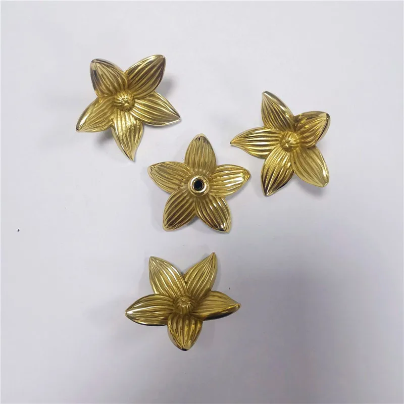 1 шт. цвета: золотистый пять лепестков цветка в форме Ретро ящика Дверная ручка