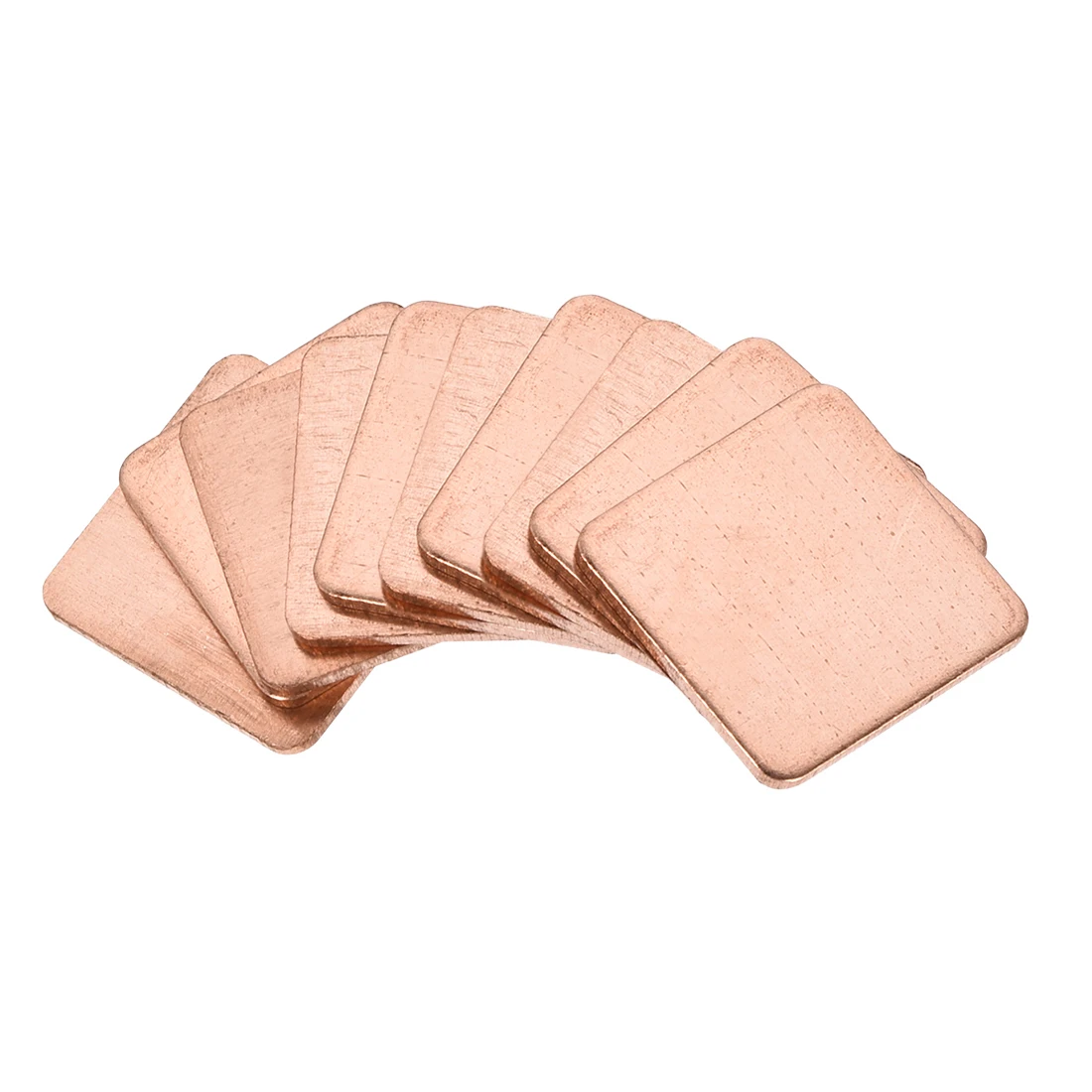 

Uxcell Flat IC Chipset Thermal Copper Heatsink for CPU GPU 15 x 15 x 1.2mm 10pcs