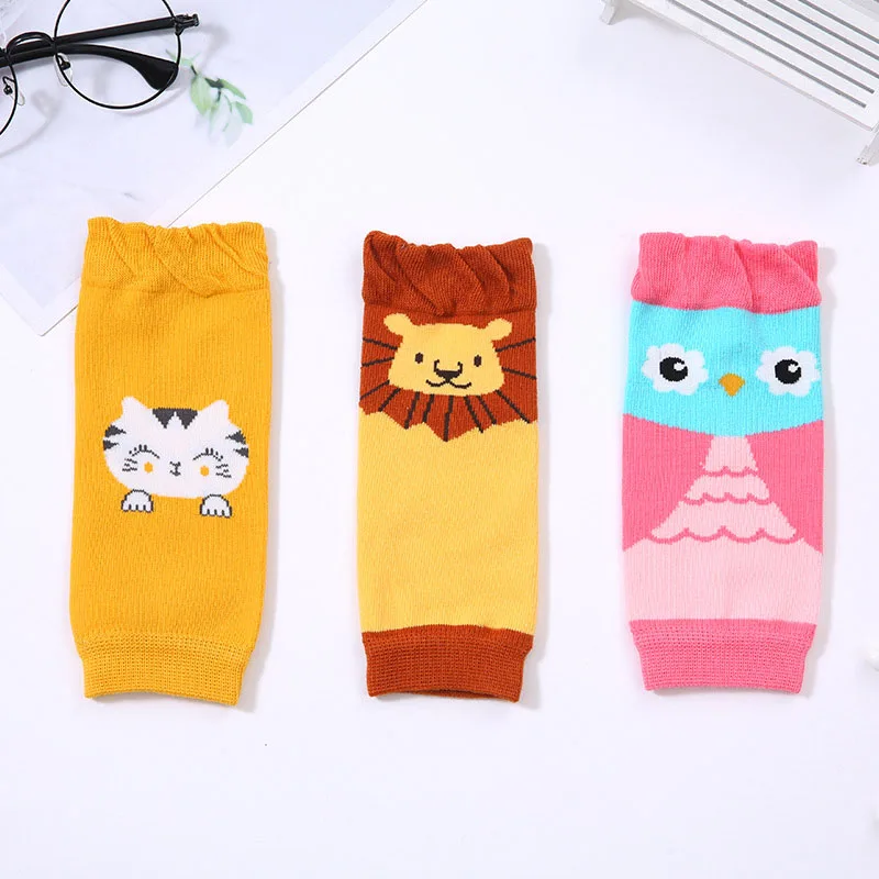 

3 Pairs/Set Cartoon Animal Baby Knee Pad Infant Toddler Girls Boys Leg Warmer Knee Protector Kids Safety Crawling Elbow Cushion