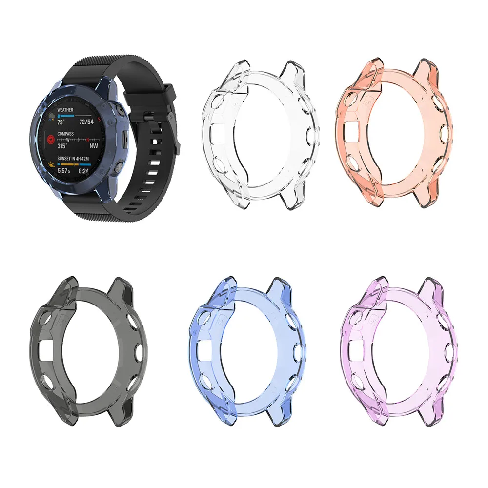 Ультратонкий ТПУ прозрачный защитный чехол для часов Garmin Fenix 6 аксессуары умных