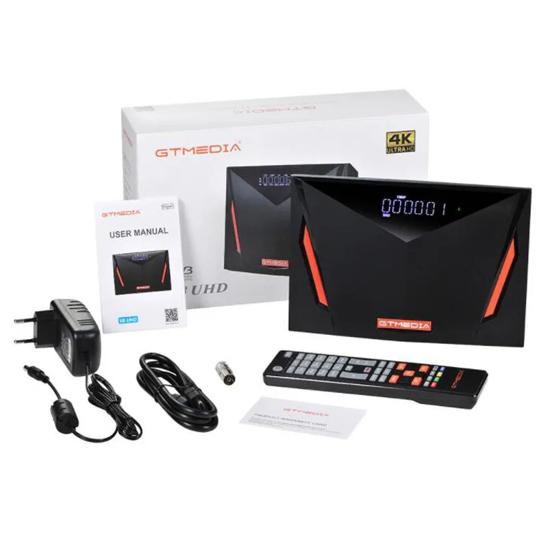 Спутниковый приемник GTMEDIA V8UHD V8 UHD TV Box встроенный Wi-Fi поддержка стандарта Φ H.265 4K