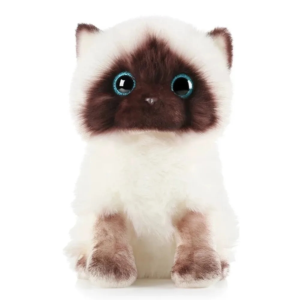 Игрушка плюшевая кошка с синими блестками 20/26 см | Игрушки и хобби