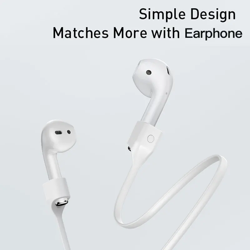 Baseus силиконовый шнурок для Airpods 1 2 ремешок для наушников с шейным ремешком против потери веревки для Air Pods наушники защитные аксессуары