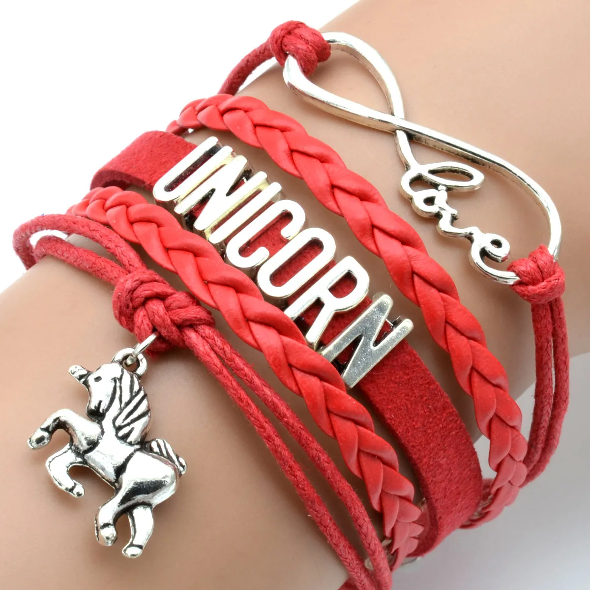 Фабрика DIY Ювелирные изделия из цинкового сплава Бесконечность любовь Единорог