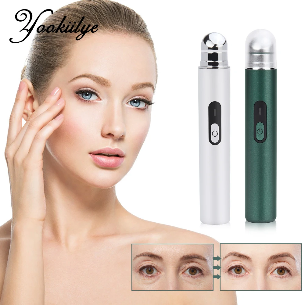 

Electric Beauty Eye Massager Pen Vibration Heating USB Charging Skin Rejuvenation Tightening Anti Wrinkles Eyesbag Removal Tool
