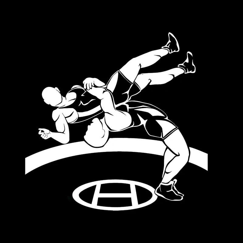 

Car Stickers Interesting Wrestling Sports Pattern Car Decoration Accessories Stickers Are Suitable for Various Models, 16cm*16cm