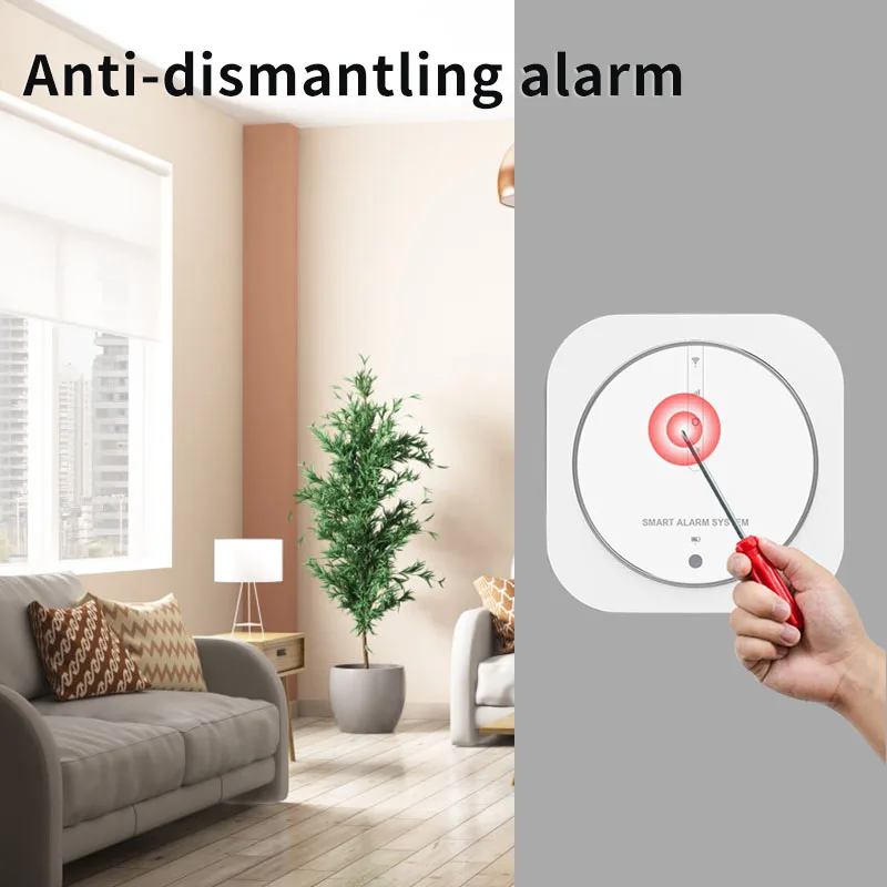 WiFi GSM 433MHz Wireless Home Burglar Security Alarm System Touch Pad Black Door Sensor Detector Tuya Smart Life APP enlarge