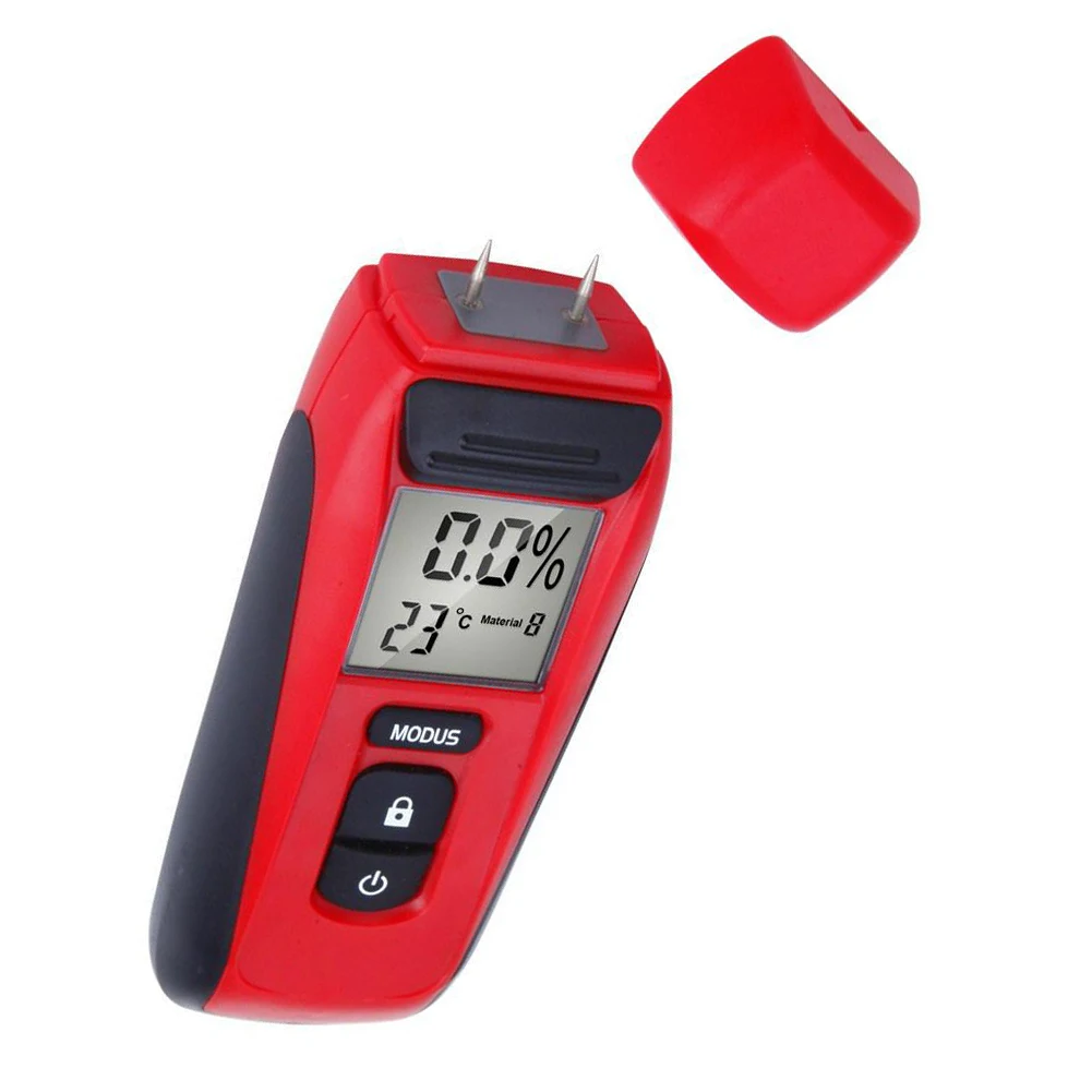 

Wood Moisture Meter Portable 9V DC Clear Digital Display Humidity Tester Detector With High Sensitivity Solid Intrusion Probe