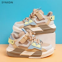 synxdn women sneakers flats casual breathable mesh leisure tenis infantil casual fashion running shoes boys girls 26 37