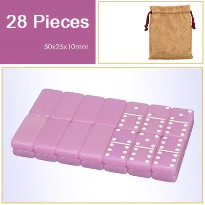 28 Pcs-4 Высокое качество Акриловые игры домино Pai Gow 28 шт. двойные 6 домино настольные игры цвета домино Jogos De Tabuleiro подарок 48*24*7,5 мм - Цвет: 28 Pcs-4