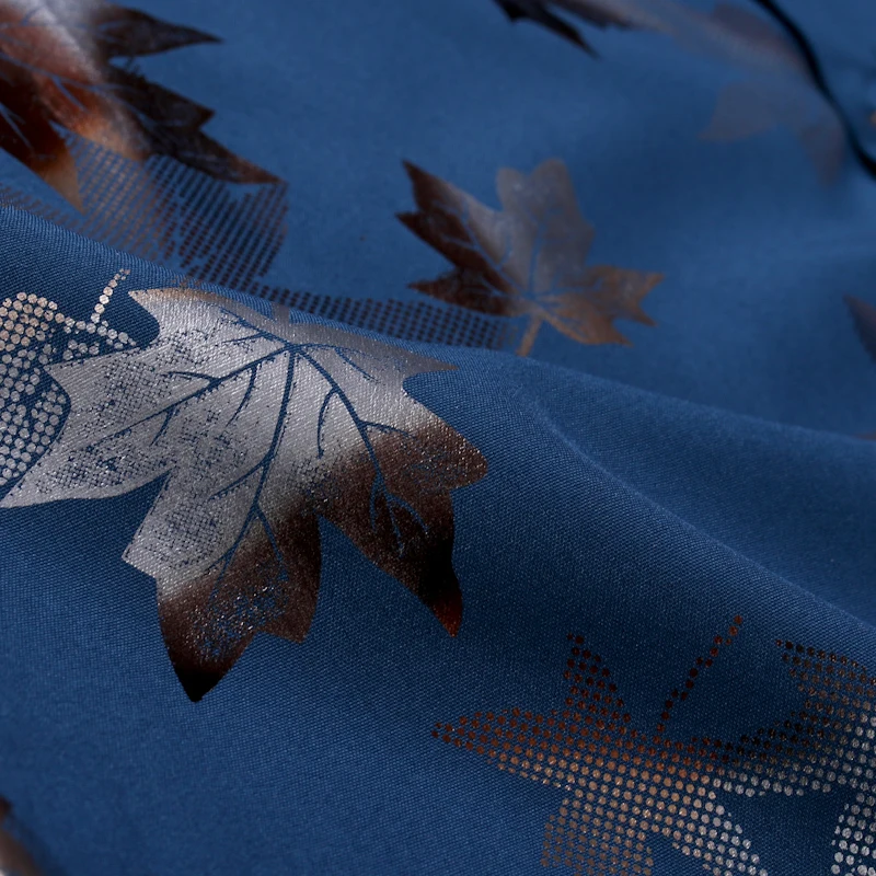

Maple Leaf Bronzing Print Men Shirt Autumn Business Work Men Dress Shirts Comfortable Casual Mens Long Sleeve Daily Men Clothing