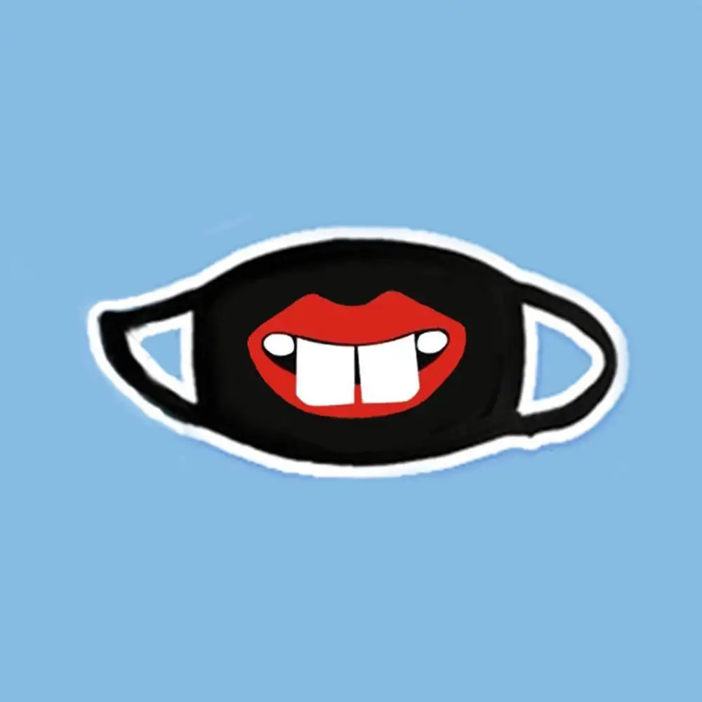 Мульти-стиль аниме мультфильм Kpop Счастливый медведь для женщин и мужчин муфельные маски со ртом для лица хлопок Пылезащитная маска для рта и лица - Цвет: S