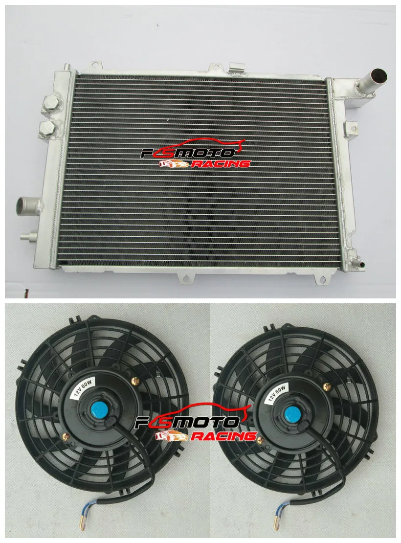 50 мм Core радиатор из алюминиевого сплава + 2 шт. 9 дюймовых вентиляторов для Opel Vauxhall