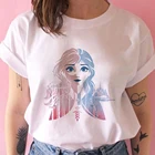 Женская футболка с принтом Холодное сердце, уличная свободная летняя футболка для девочек в стиле Харадзюку, футболки в стиле панк