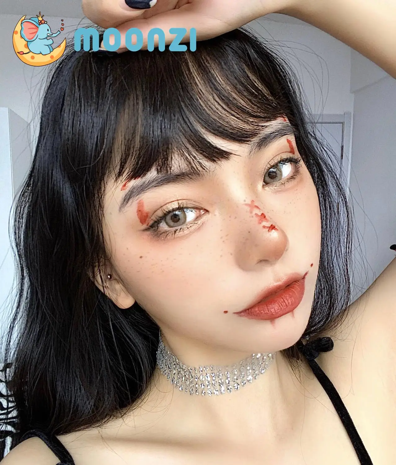 

MOONZI green Contact Lenses small Beautiful Pupil contact lens for eyes degree Annually Colored 2pcs/pair Myopia prescription