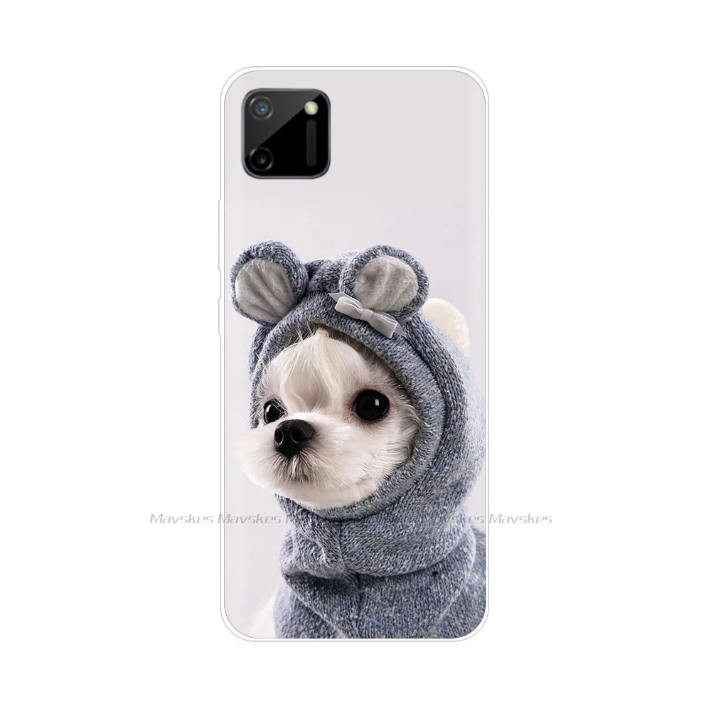 for Realme C11 Case Soft Silicone Cute Cartoon TPU Cover Phone Case For OPPO Realme C11 RMX2185 Real me C 11 RealmeC11 Bumper