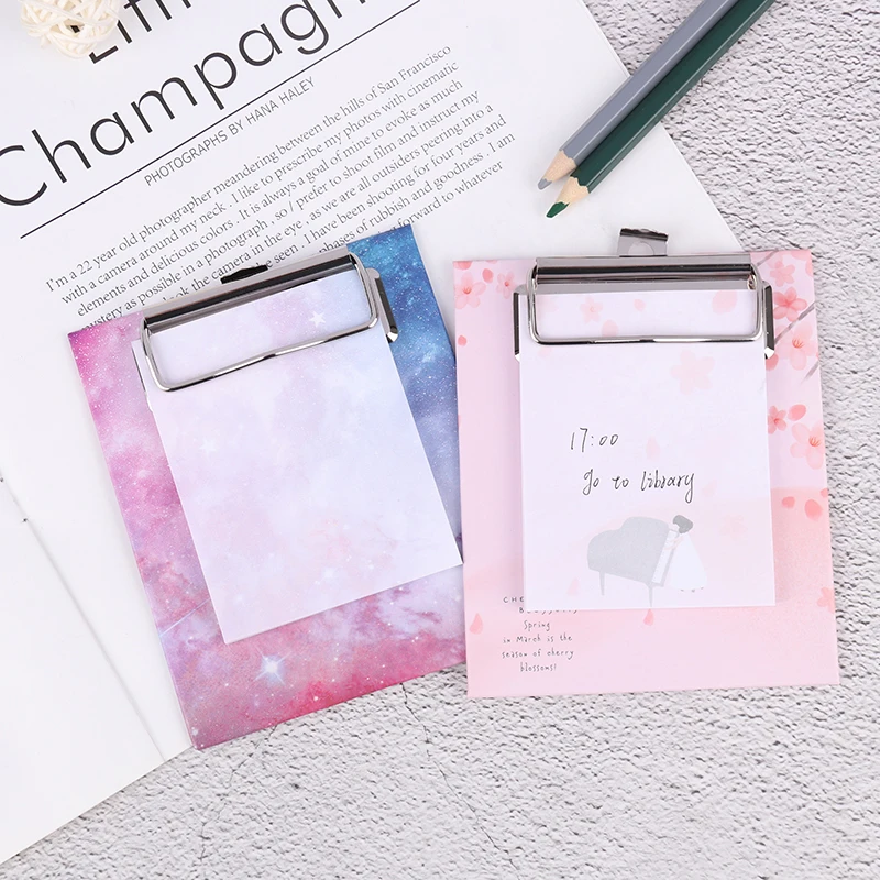 40 листов Star Sky plant Sticky Memo Pad Clip Note Paper Tabs To Do List Planner канцелярские принадлежности| |