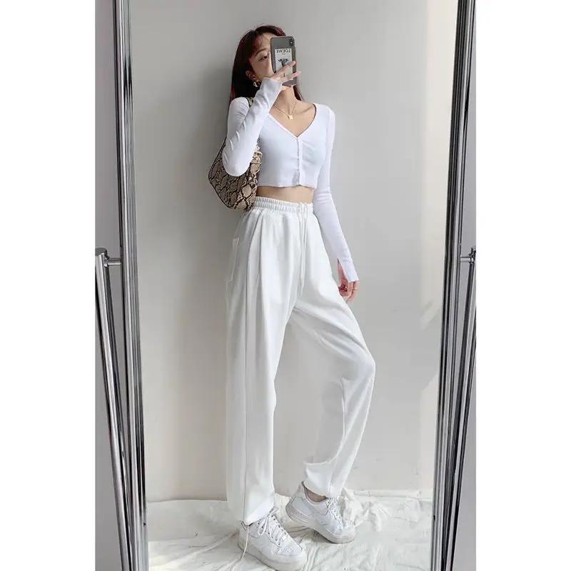 

women's casual Leggings spring and autumn slim Plush grey high waist pants exercise pants for women sweatpants women baggy 2021
