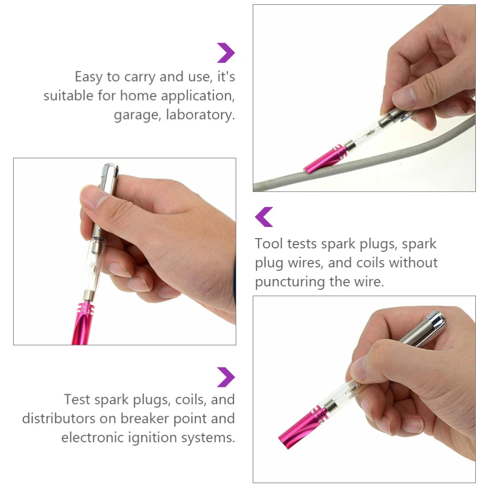 2pcs Auto Ignition Test Pen Portable Spark Plugs Wires Coils Diagnostic Tool |