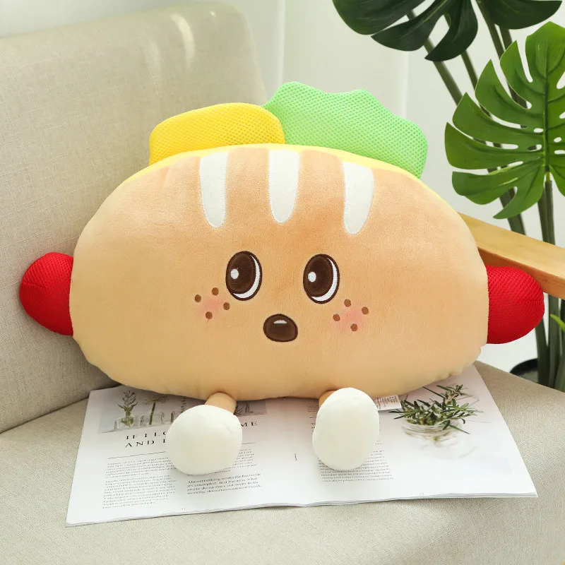 Милые продукты поп Кукуруза гамбургер плюшевые игрушки Моделирование Kawaii экспрессии пиццы мягкая подушка куклы дети Nap Подушка игрушка