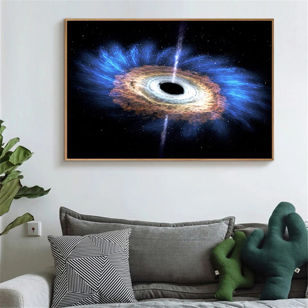 

Black Hole Posters Universe Canvas Painting Art Print Nebula Galaxy Wall Pictures for Living Room Home Decoratio Maison