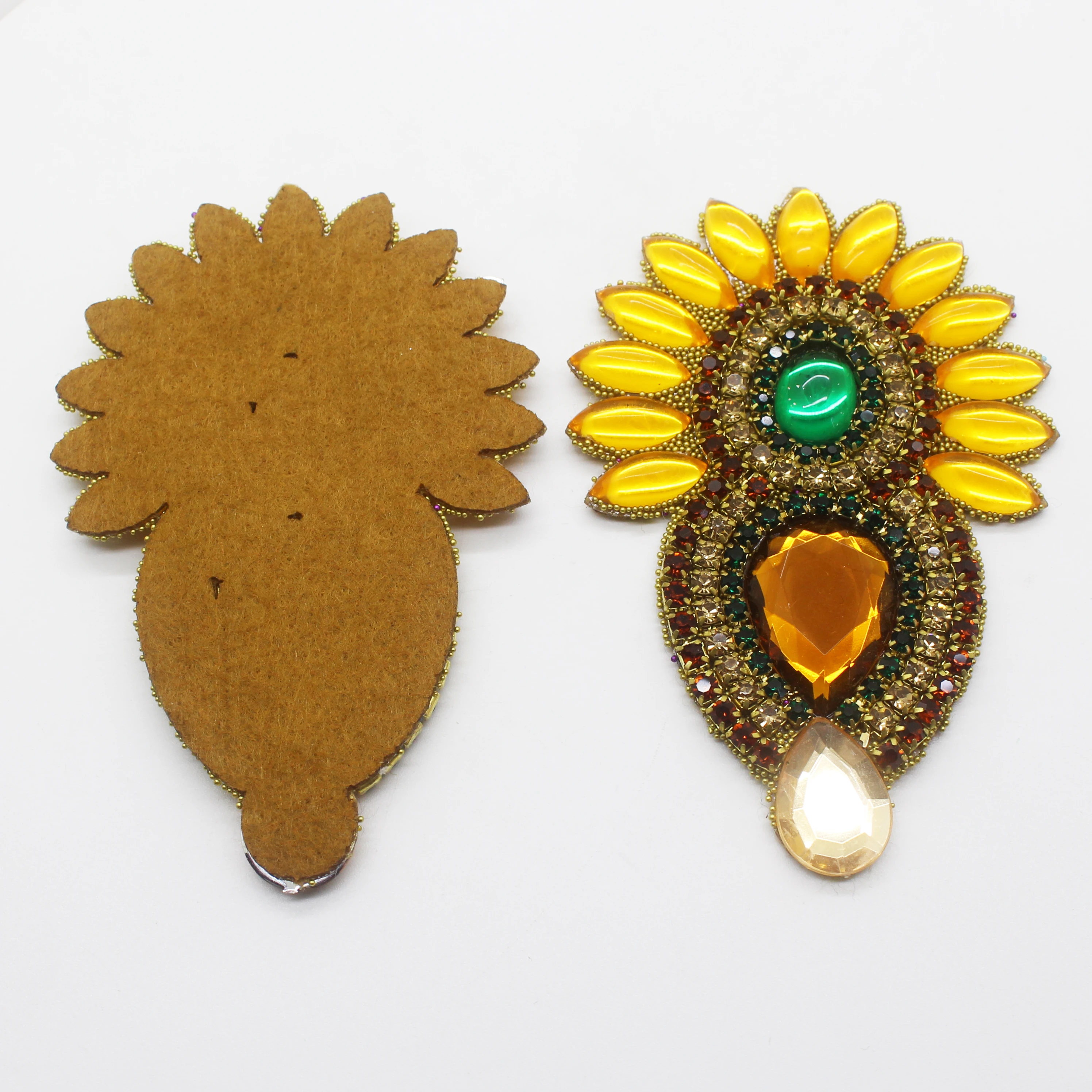 2 шт./лот блестящие стразы аппликация в форме цветка акриловый пояс для плоской