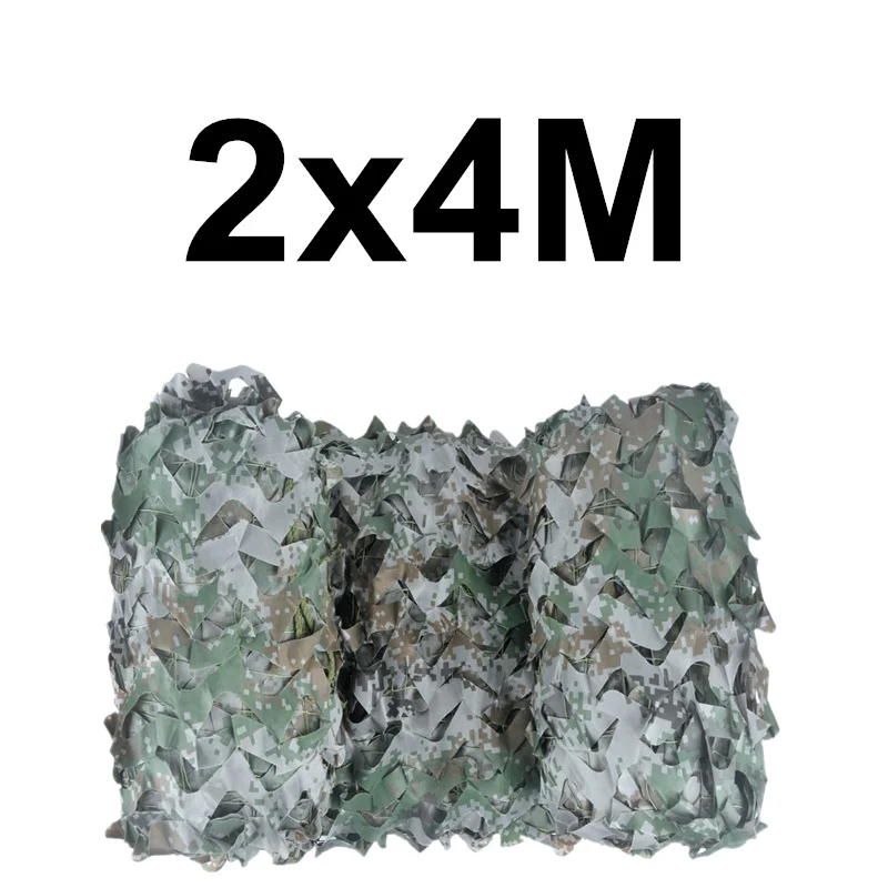 WELEAD 2x4 м усиленная камуфляжная сетка военный белый песок черная маскирующая сетка охотничий тент садовый тент скрытие 4x2 2x4 2*4 м - Цвет: Woodland digital