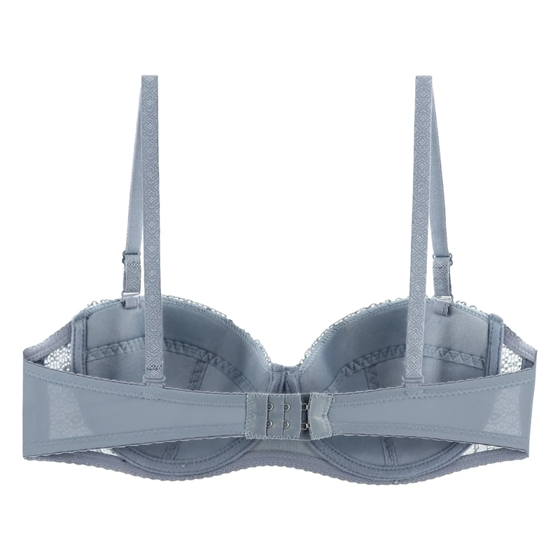 

Plusgalpret Half Cup Strapless BH Stylish Bra Push Up Underwired Bralette Deep-V Adjusted-straps Unlined Cup Plus Size Sexy Bra