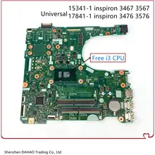 Original For DELL Inspiron 3467 3476 3567 3476 laptop motherboard CN-0NP4RY 17841-1 15341-1 91N85 Mainboard with i3 CPU DDR4