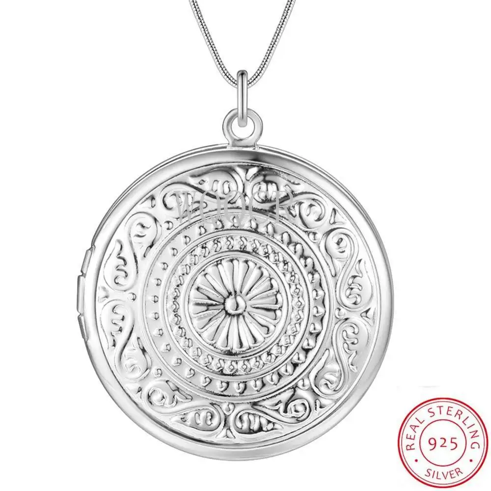 

Женское колье из серебра 925 пробы, с ажурной подвеской, 18 дюймов