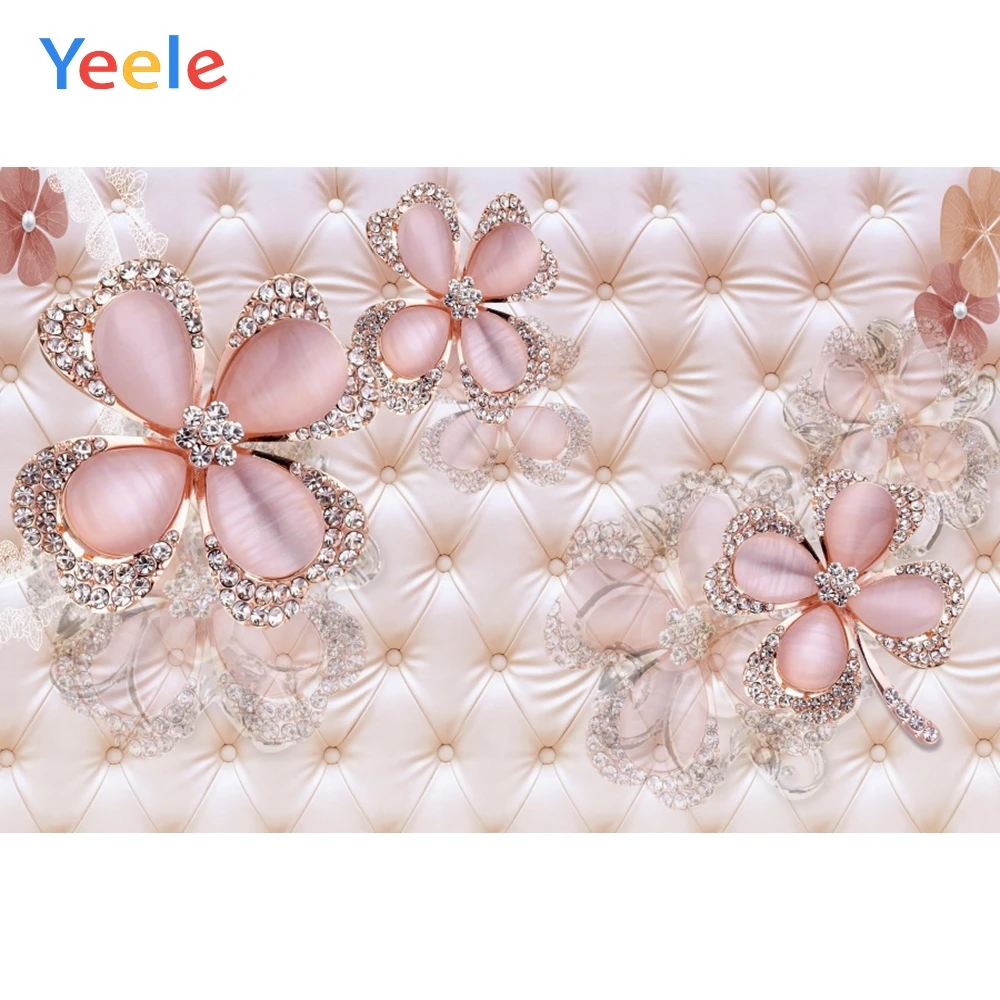

Yeele Floral Headboard Bed Diamond Pattern Flowers Butterfly Scene Photographic Backgrounds Photography Photo Backdrops Studio