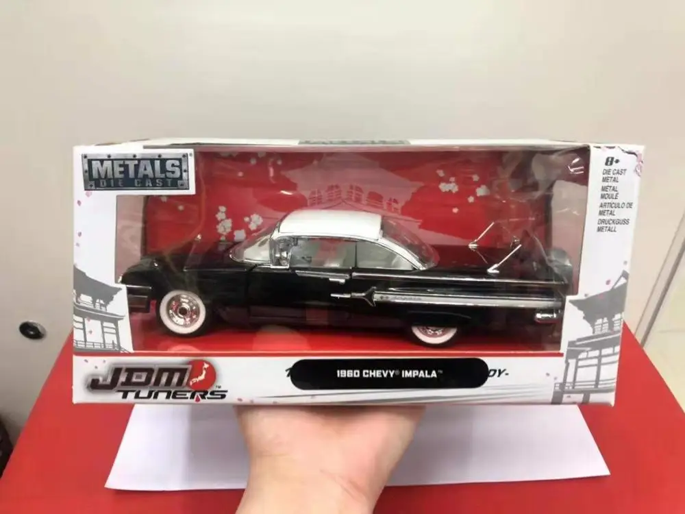 1960 Chevy IMPALA 1:24 Jada High Simulator, классический металлический форсаж, литые под давлением игрушечные модельные машинки, игрушки для детей, коллекция подарков на день рождения - Цвет: 1960 Chevy IMPALA