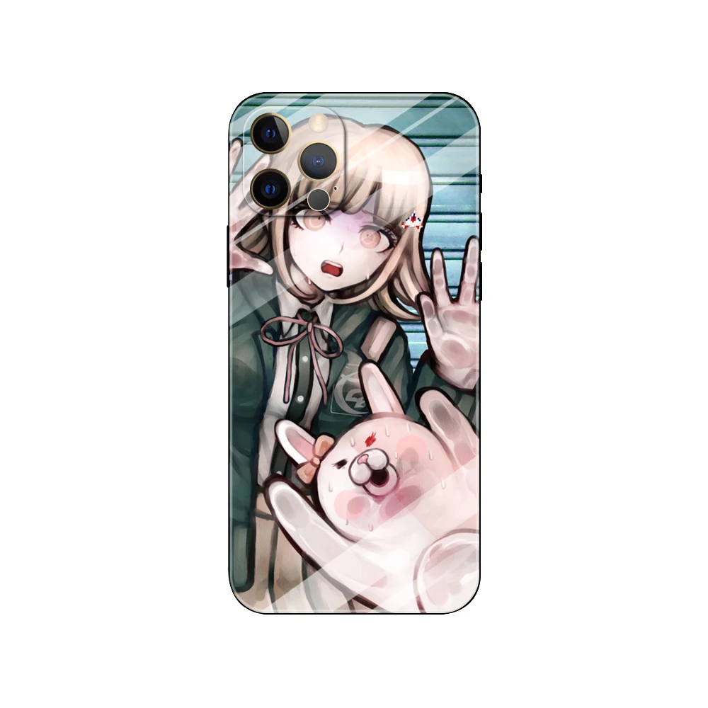 Фото Черный чехол из ТПУ для iphone 5 5s se 2020 6 6s 7 8 plus x 10 XR XS 11 12 13 mini pro MAX, задняя крышка CHIAKA NANAMI №5