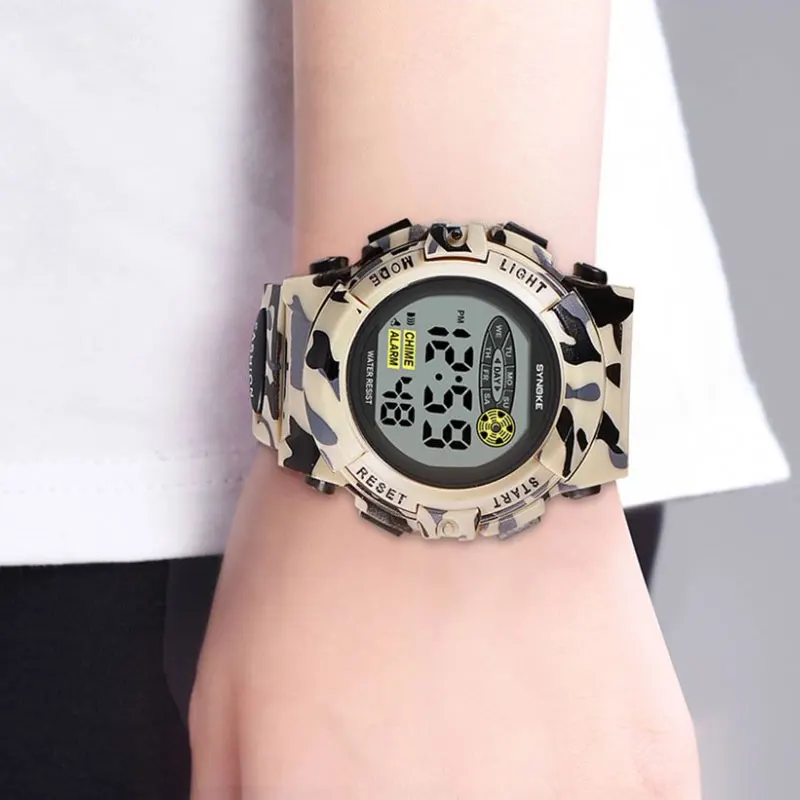 Children LED Electronic Kids Digital Watches Student Children's Watch Fashion Luminous Led Alarm Camouflage Watch For Boys Girls panars sports military children s watches student kids digital watch camouflage green fashion colorful led alarm clock for boys