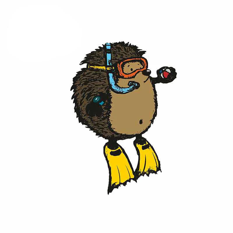 

Scuba Diving Hedgehog Funny Car Stickers Vinyl Truck RV VAN 3D JDM Car Accessories Anime Comic High Qualit Waterproof PVC