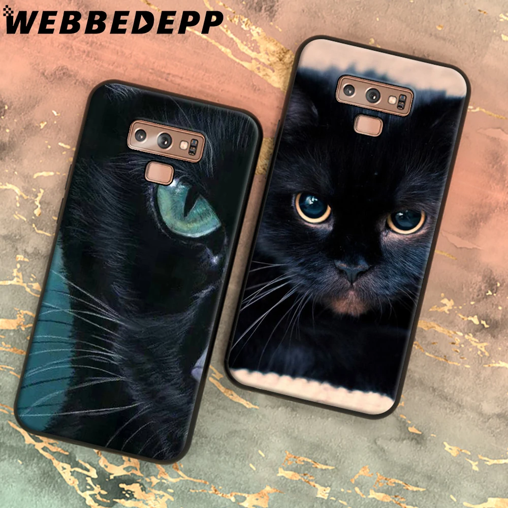Черная кошка глаз на мягкий чехол для samsung Galaxy S6 S7 край S8 S9 S10 Note 8 9 10 плюс S10e A10S A20S A30S