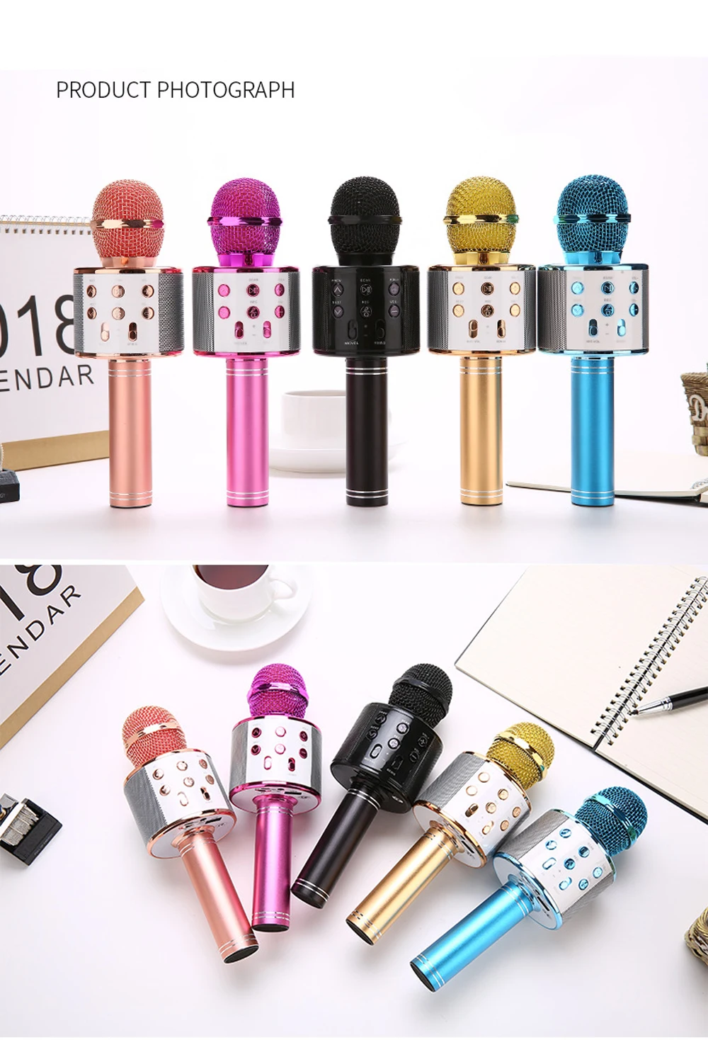 

10 pcs a lot Mobile Phone K Song Microphone Wireless Bluetooth Multi-Function Speaker Private Mode Portable Smart Microphone