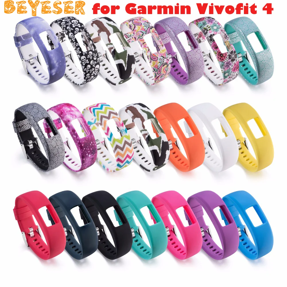 Ремешок силиконовый для фитнес трекера Garmin Vivofit 4 сменный Браслет наручных часов