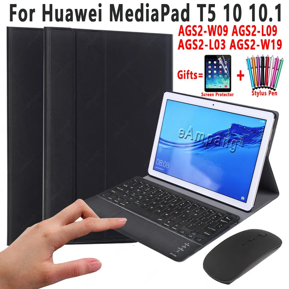 case with touchpad keyboard for huawei matepad 10 4 t10s 10 1 pro 10 8 mediapad m5 10 pro m6 10 8 m5 lite 10 t5 with mouse cover free global shipping