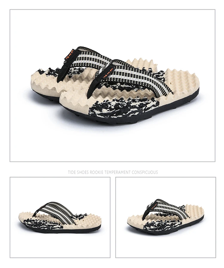 Zapatillas hombre; Новинка года; Вьетнамки; мужские уличные повседневные красивые тапочки; высококачественные мужские банные тапочки на плоской подошве в полоску