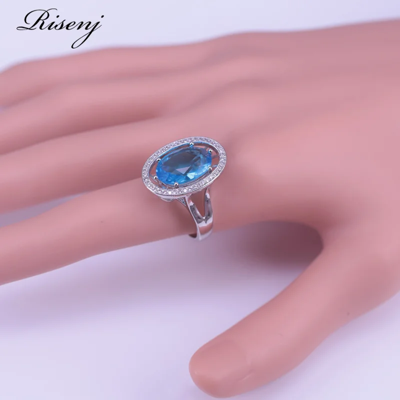 Женское кольцо Risenj обручальное из стерлингового серебра 925 пробы с