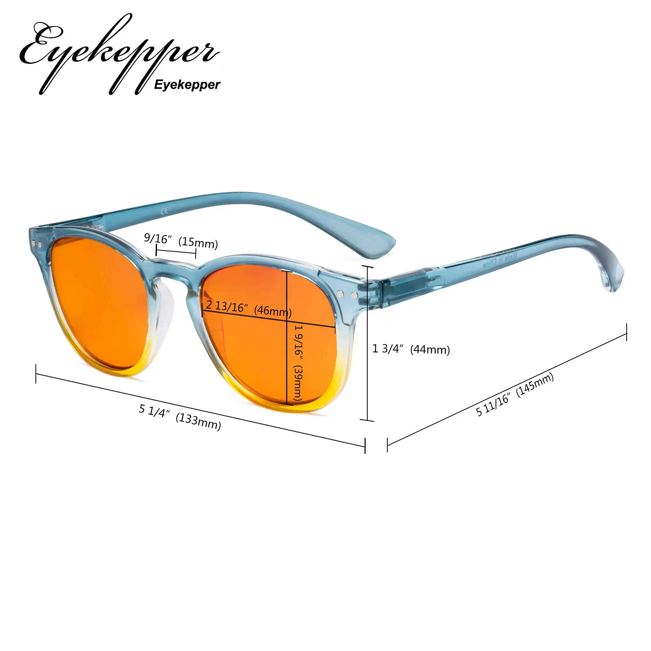 DS144 Eyekepper женские блокировки синий свет очки для чтения с оранжевым тонированные