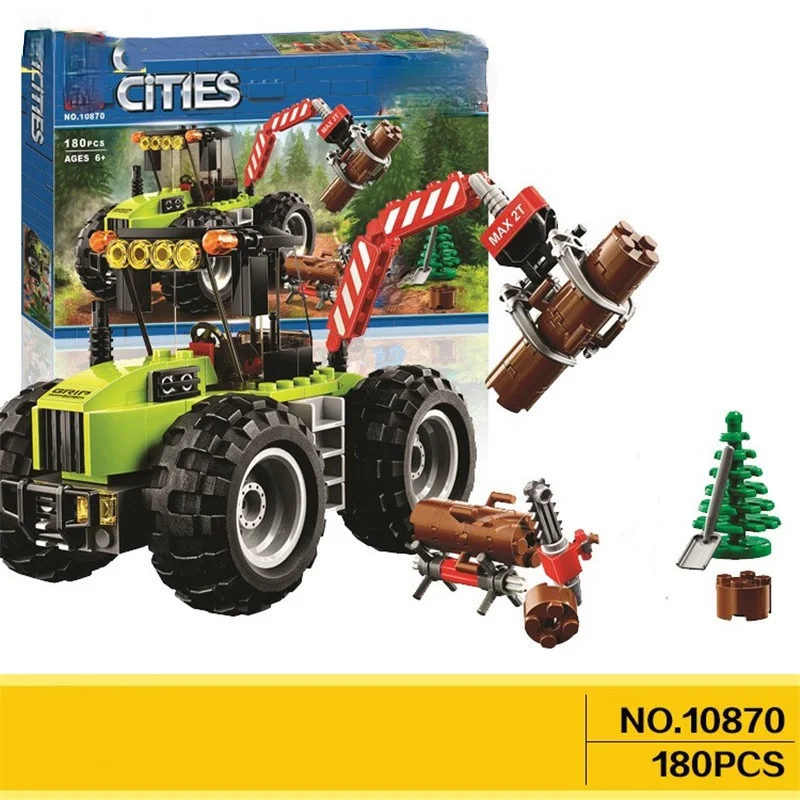 

180pcs City Jungle Forest Tractor Bela Figure Building Block Toys 10870 Figure Bricks Toy Children christmas birthday Gift
