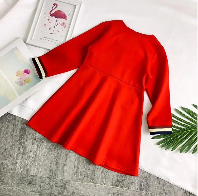 Новинка модное Брендовое платье принцессы в рождественскую полоску для