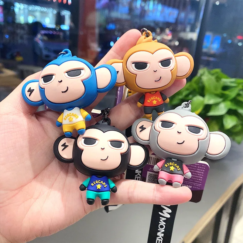 

Cute Monkey Keychains Creative Cartoon Animal Key Chain Pendant Car Bag Pendant Key Ring a Stylish Gift For Your Girlfriend